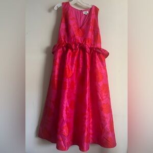Kate Spade Target Women’s Midi Dress Rose Floral Pink Red Plus Size 20